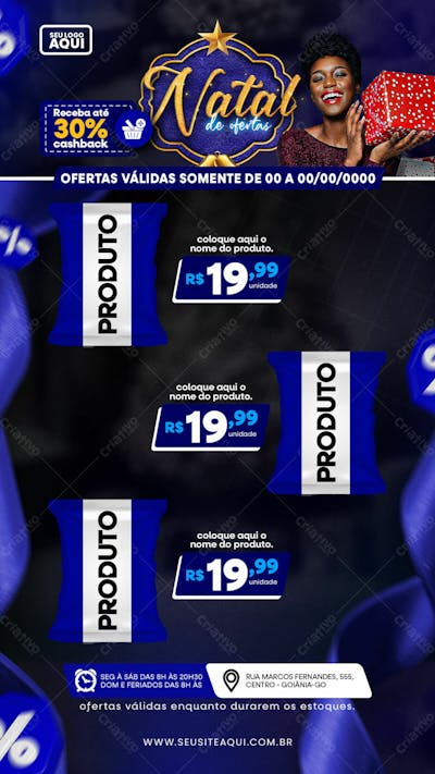 STORY | TABLÓIDE | FOLHETO | FELIZ NATAL | PSD EDITÁVEL