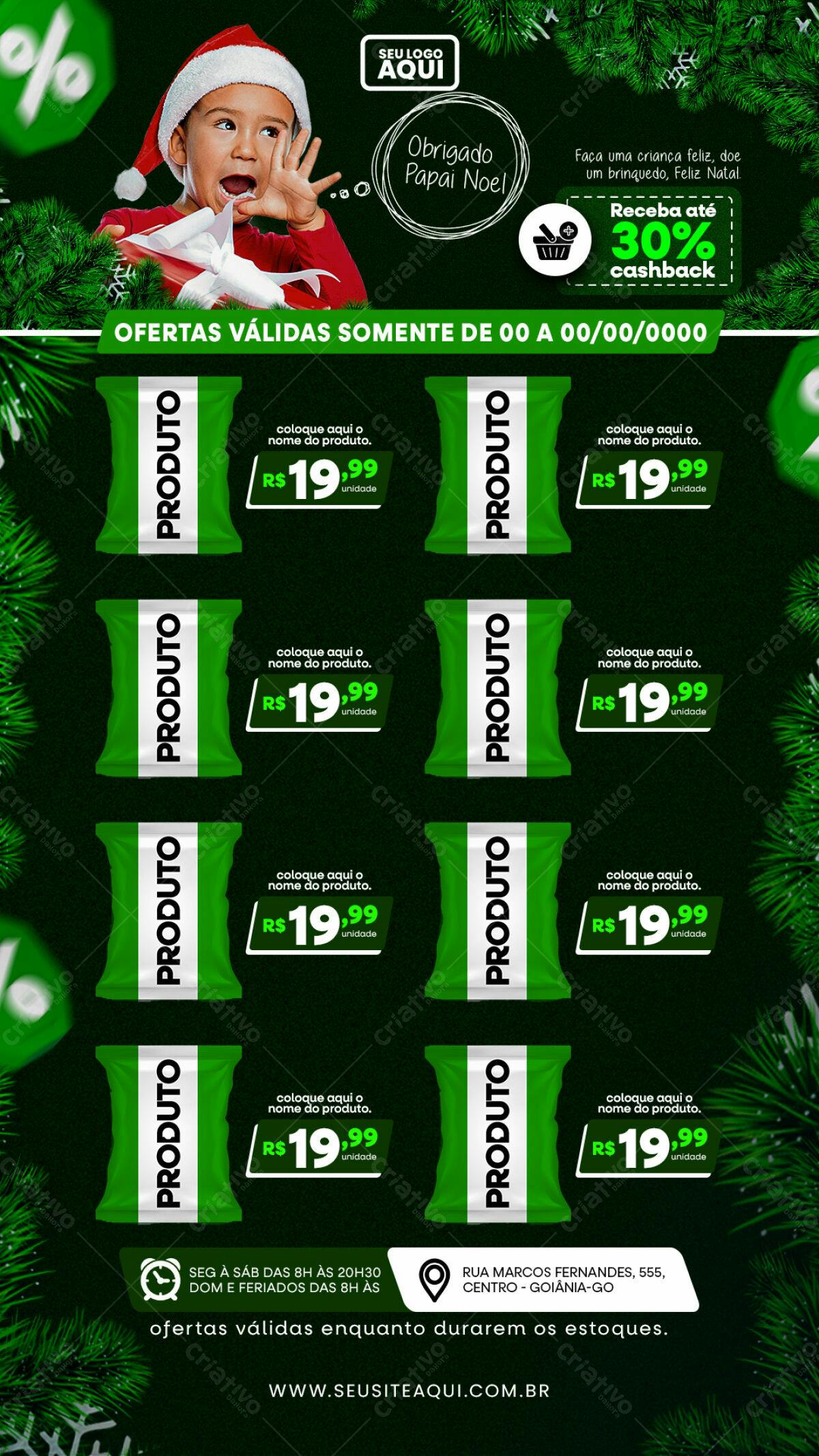 Flyer de Natal com Criança PSD Editável