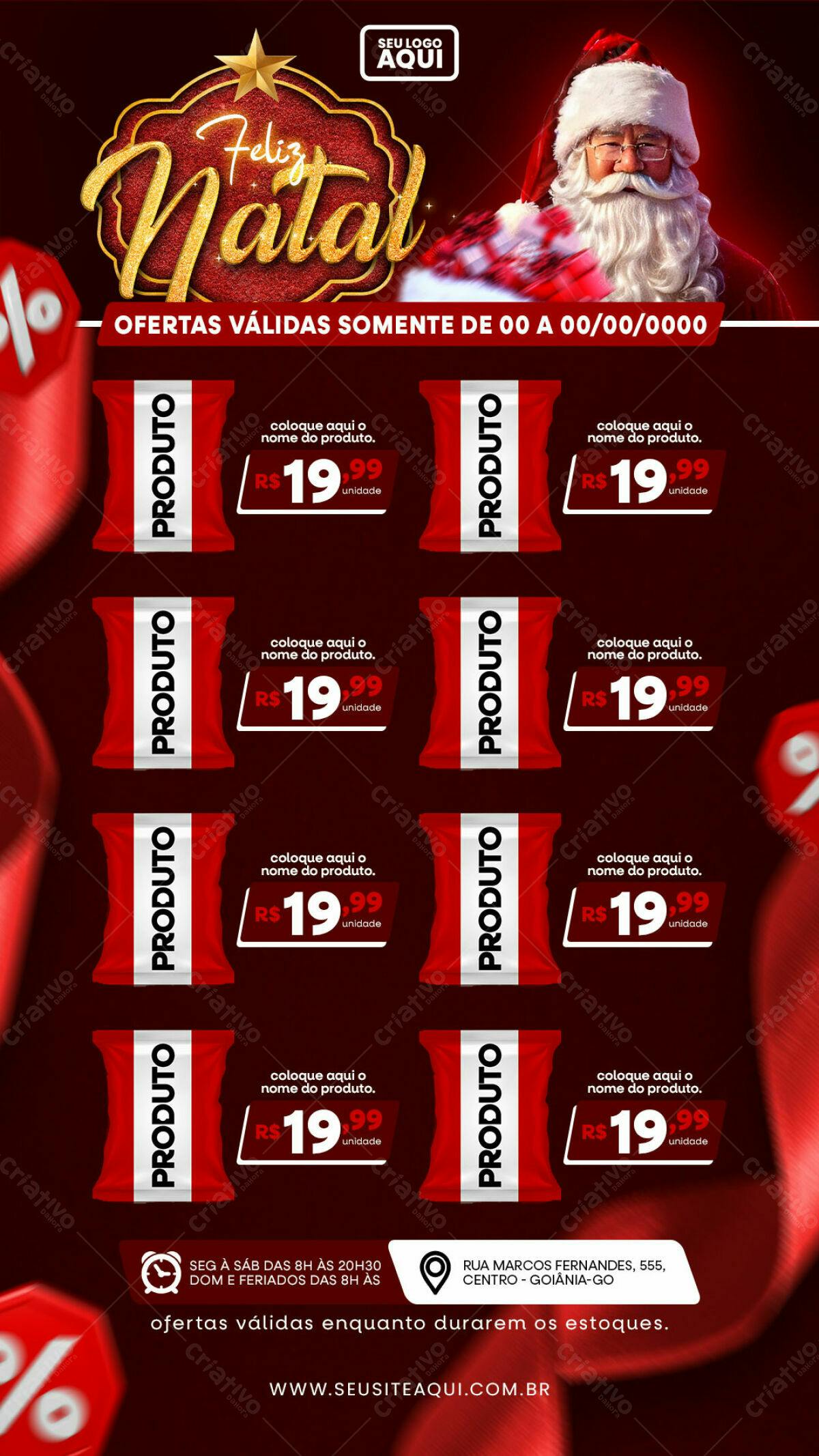 Flyer Natalino com Papai Noel PSD Editável