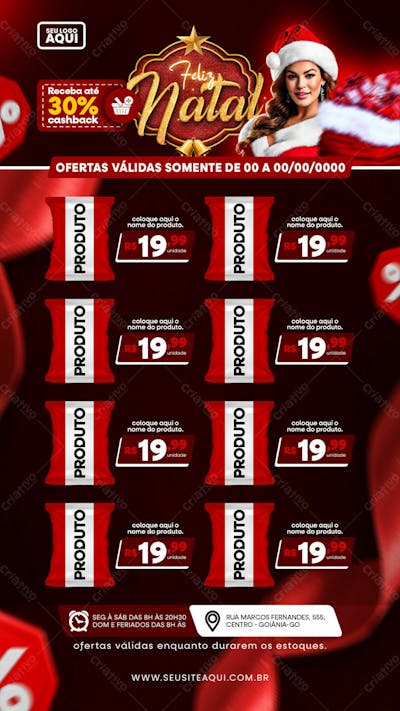 STORY | TABLÓIDE | FOLHETO | FELIZ NATAL | PSD EDITÁVEL
