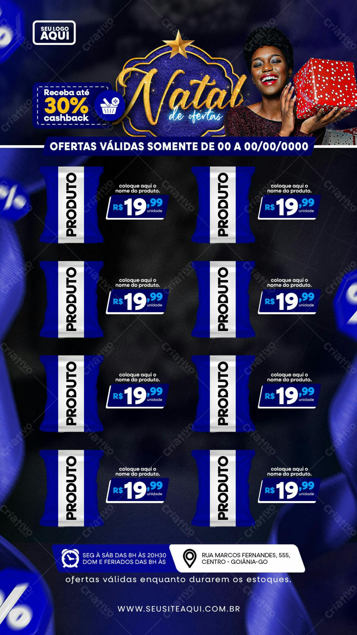 Flyer Natal de Ofertas PSD Editável