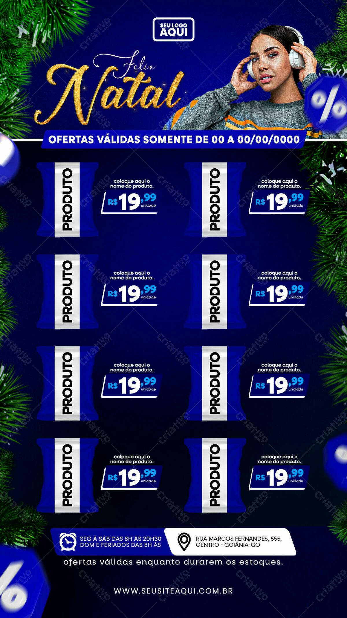 Flyer de Natal com Ofertas PSD Editável