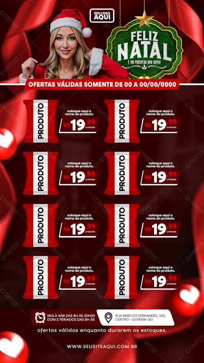 STORY | TABLÓIDE | FOLHETO | FELIZ NATAL | PSD EDITÁVEL
