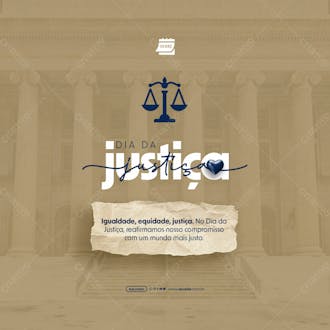 Social media dia da justiça igualdade equidade e justiça