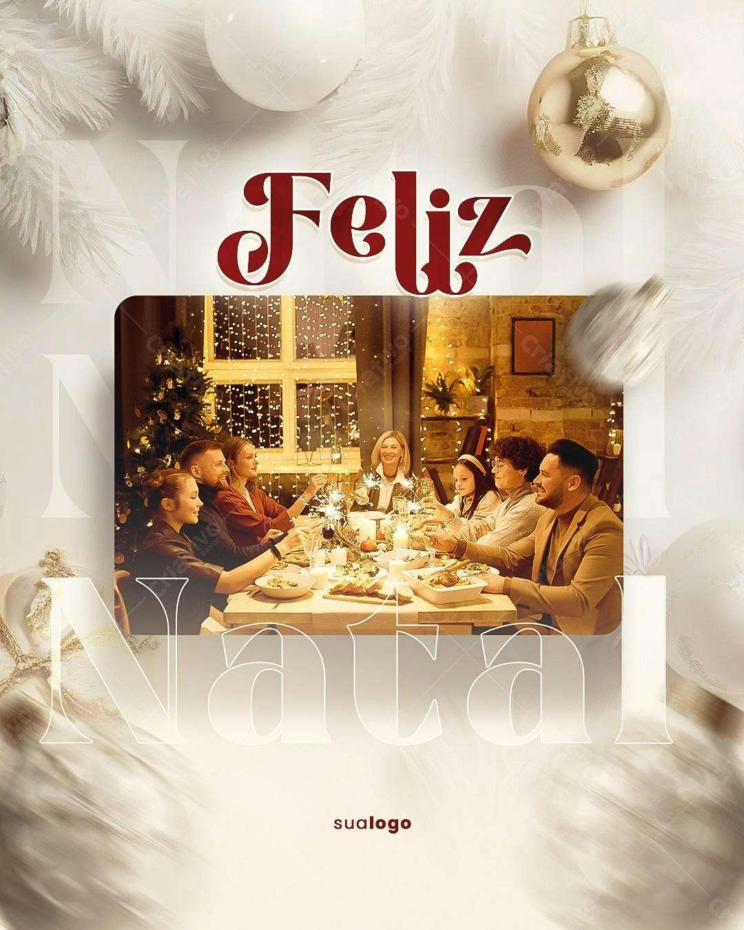 Flyer para Feliz Natal PSD Editável