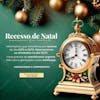 Feliz natal comunicado de recesso virtude do natal e ano novo social media