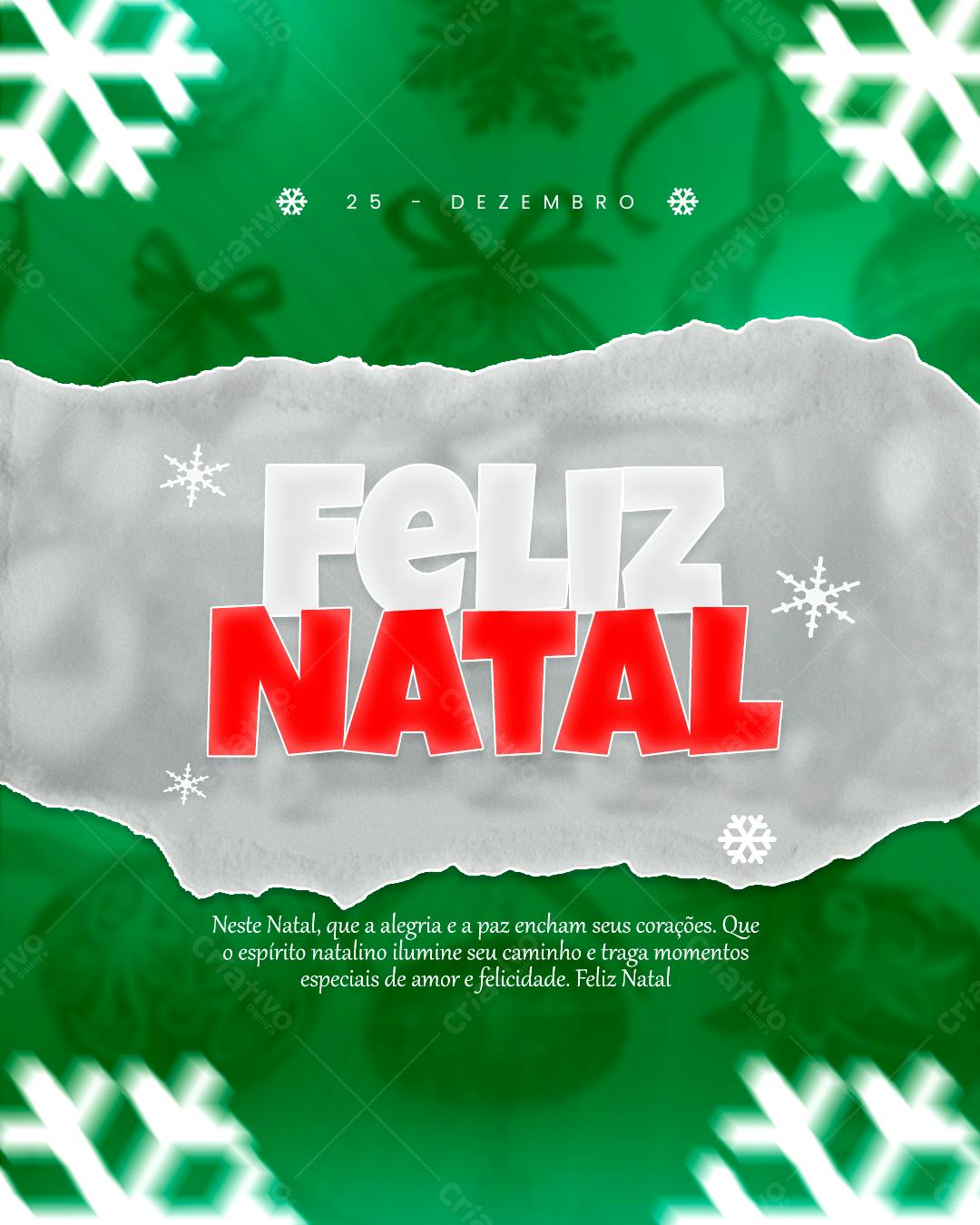 Postagem de Natal PSD Editável