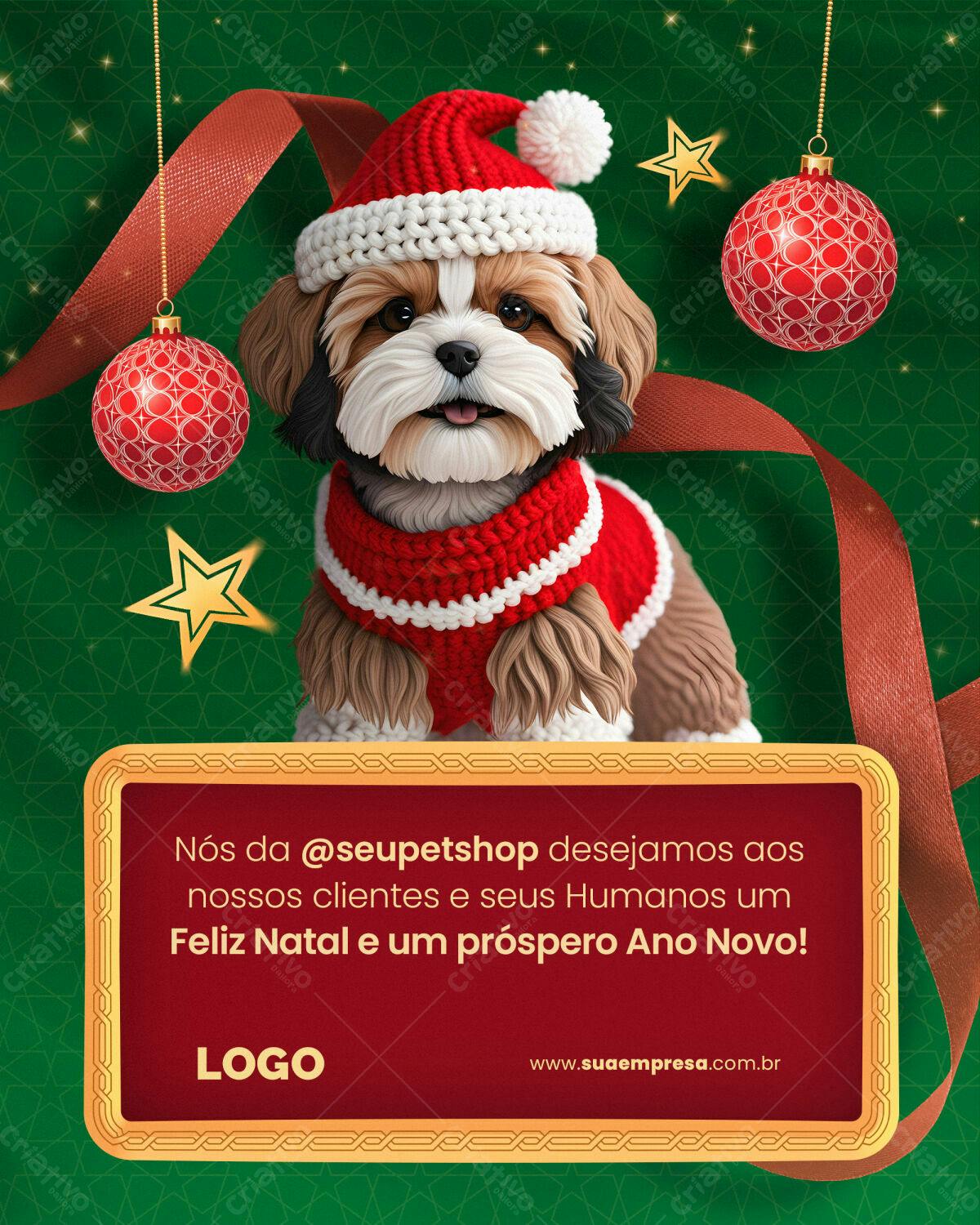 Flyer Natal Pet Shop PSD Editável