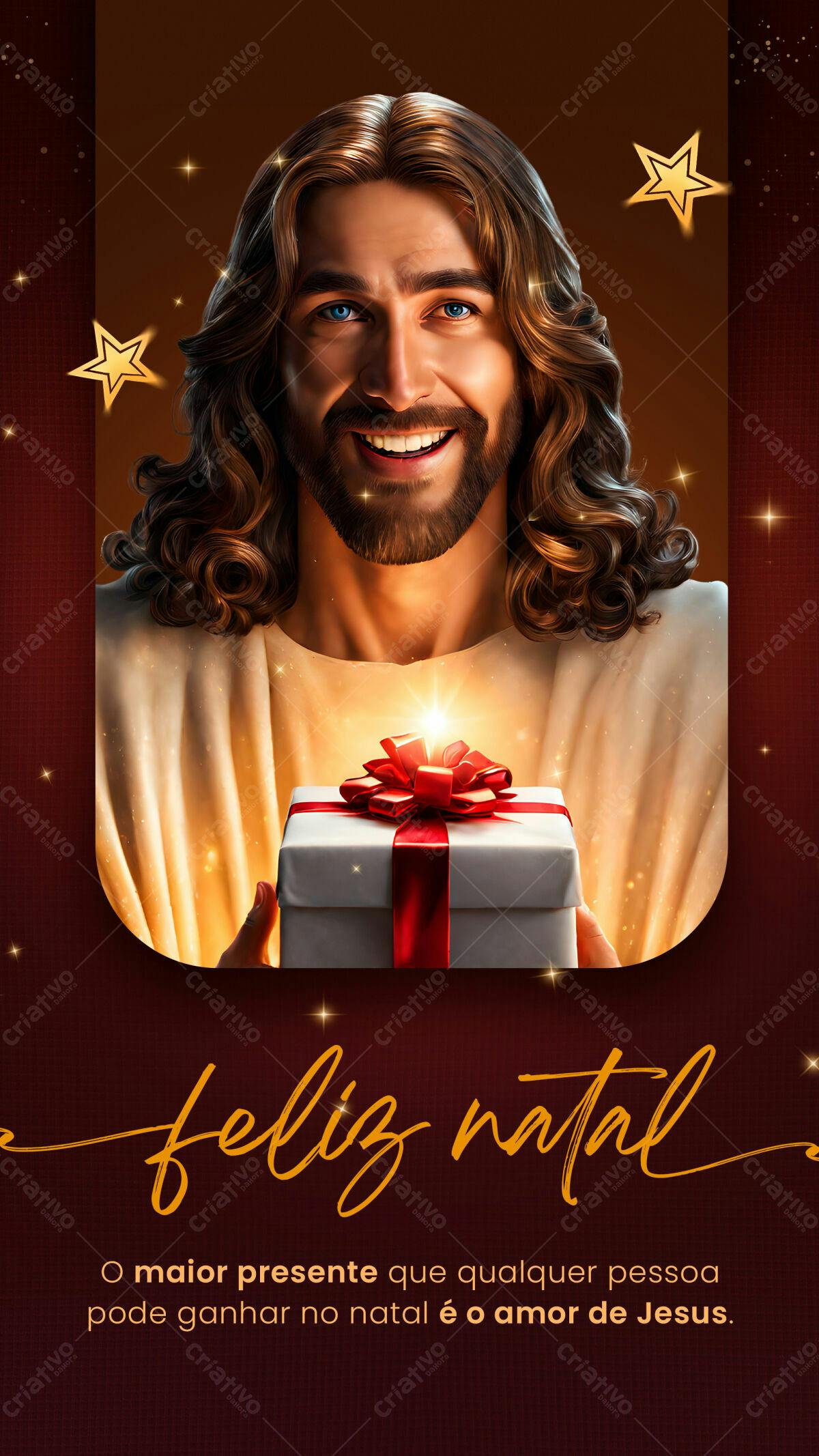 Flyer Natalino com Jesus PSD Editável
