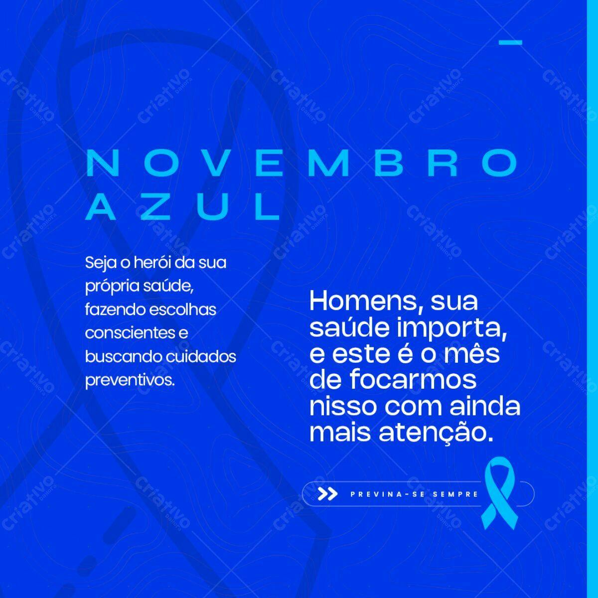 Post para Novembro Azul PSD Editável