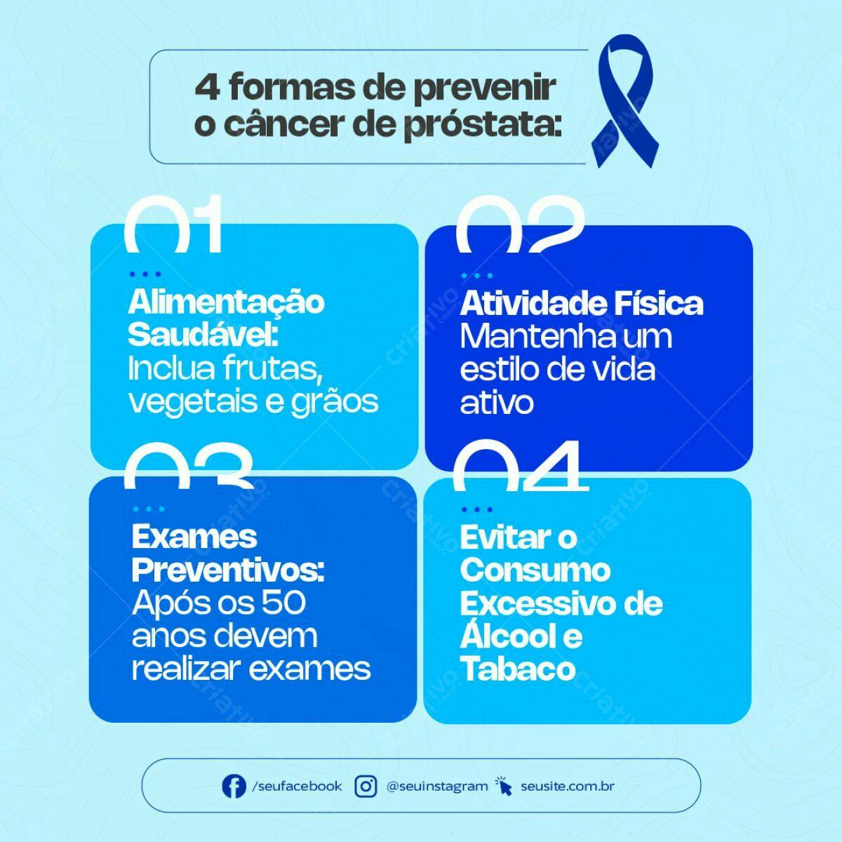 Infográfico Prevenção Câncer de Próstata PSD Editável