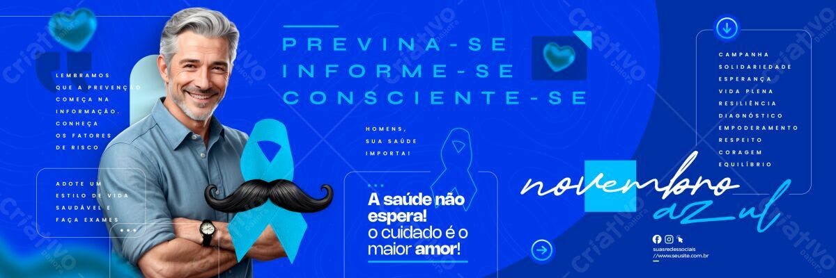 Banner Novembro Azul PSD Editável