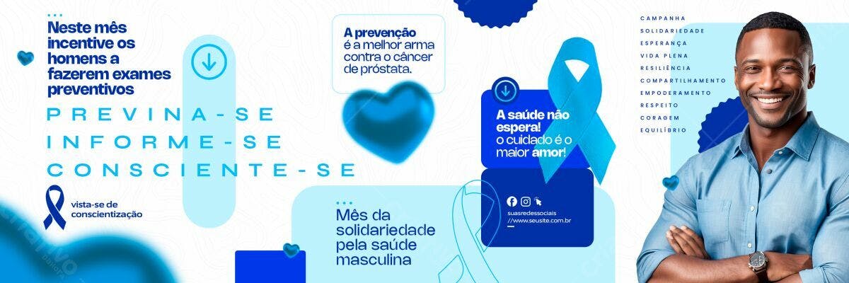 Banner Novembro Azul PSD Editável