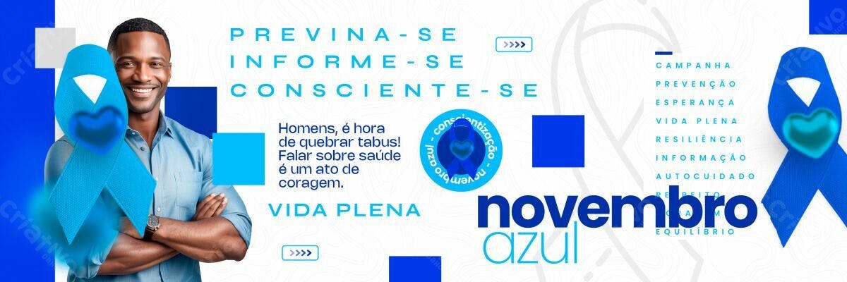 Banner Novembro Azul PSD Editável