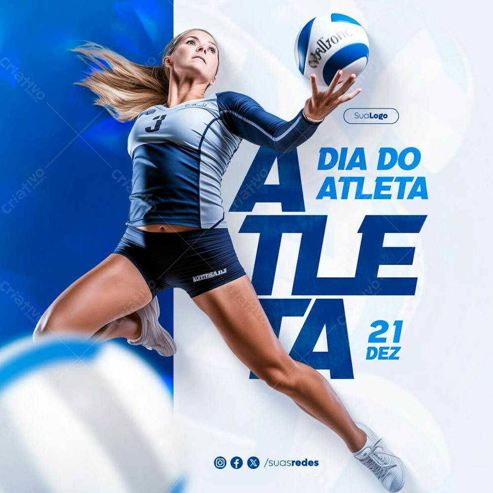 21 De Dezembro Dia Do Atleta Social Media Post Parabéns Pelo Dia