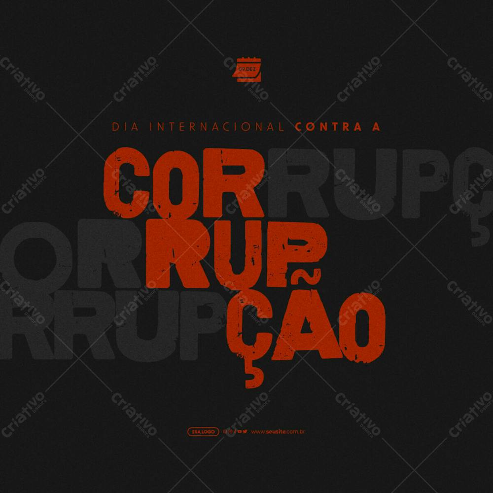 Social Media   Dia Internacional Contra A Corrupção   09 De Dezembro