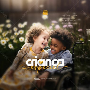 Social media dia da criança especial cada criança é única