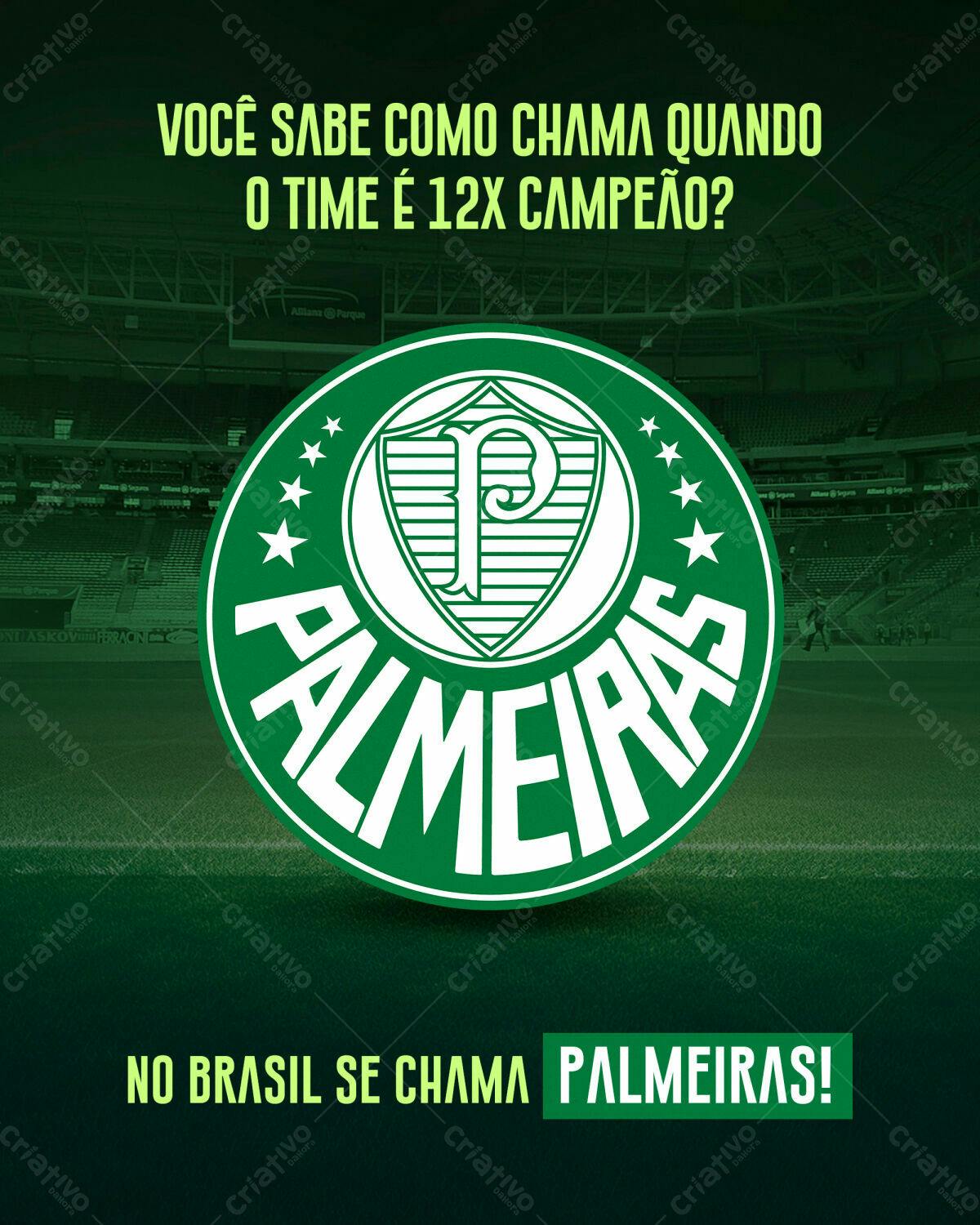 Postagem para Torcida Palmeiras PSD Editável