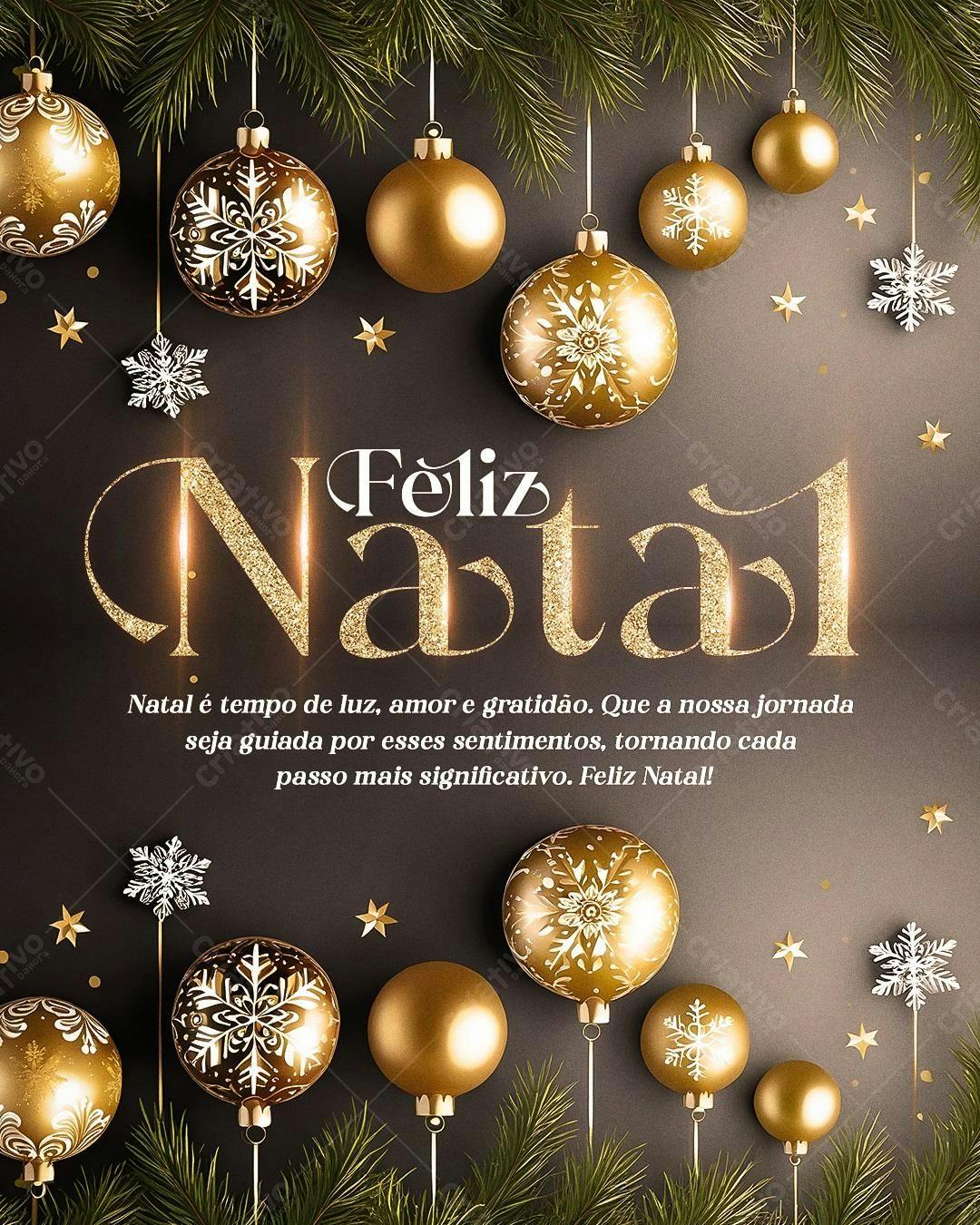Flyer Natalino Dourado PSD Editável