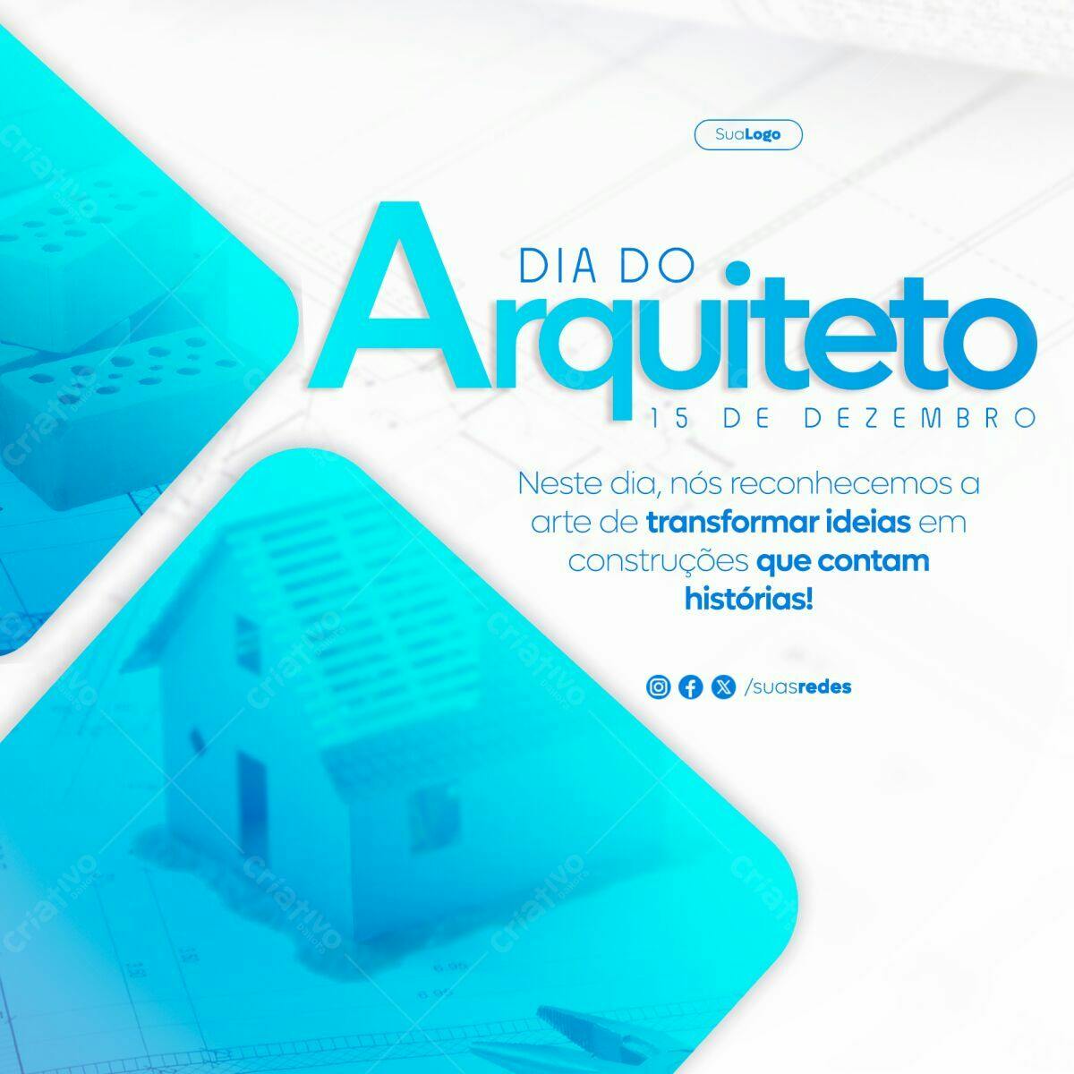 Post Dia do Arquiteto PSD Editável