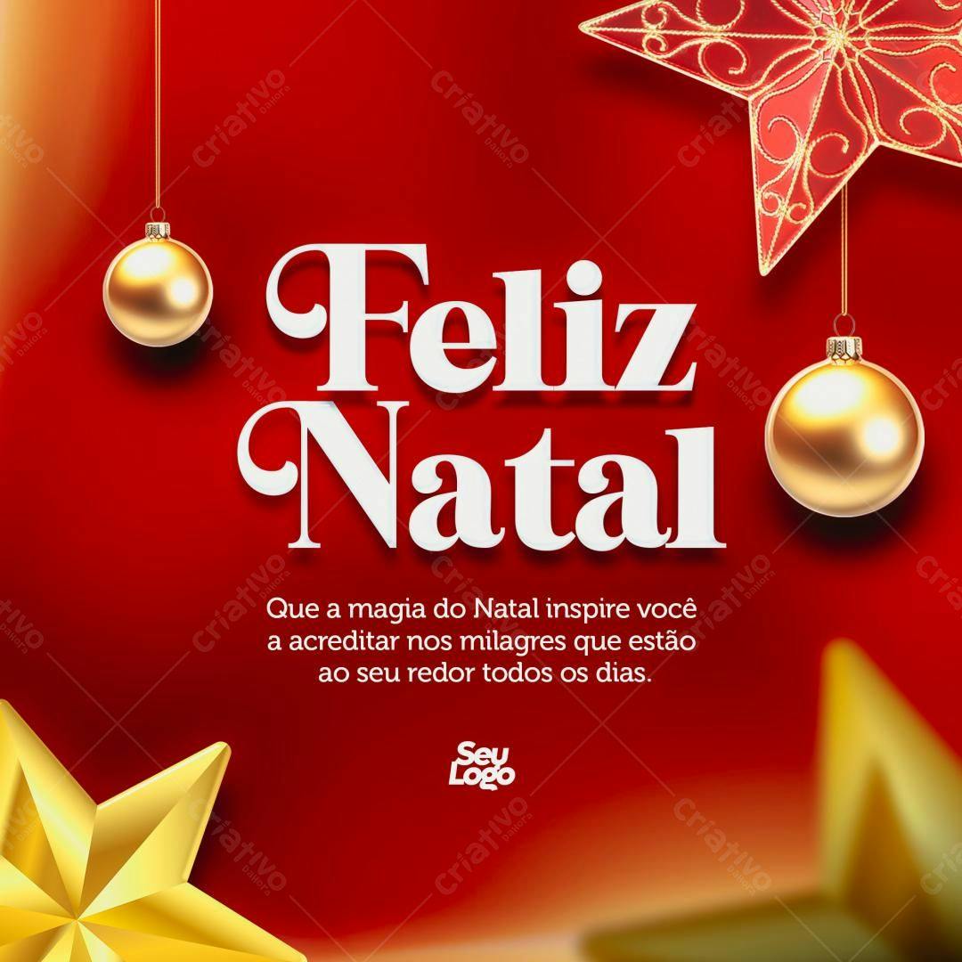 Postagem de Natal PSD Editável