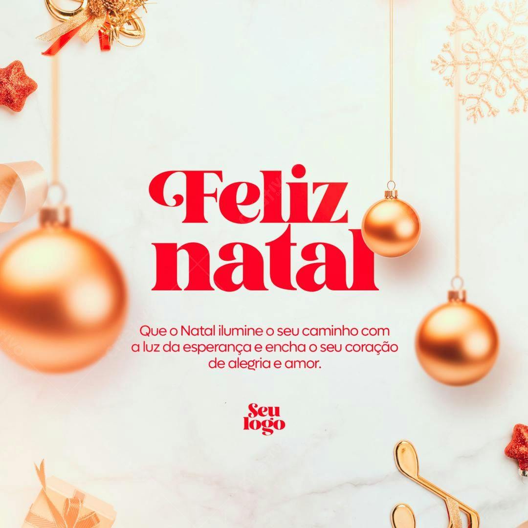 Postagem de Natal PSD Editável