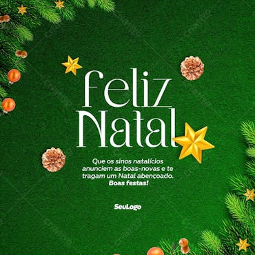 Flyer Natal Mensagem Natalina Psd