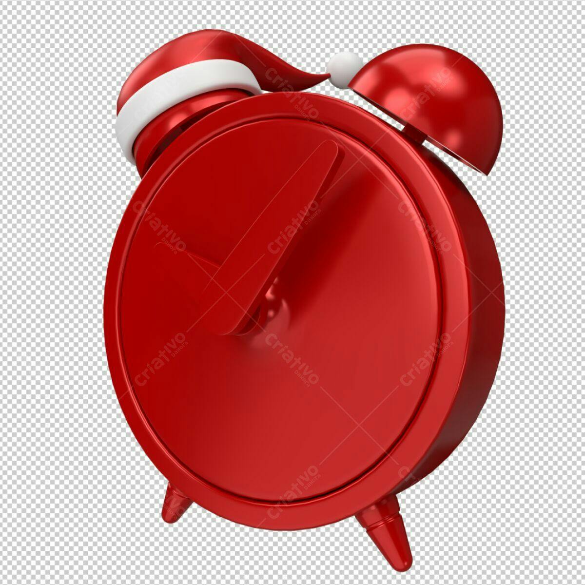 Despertador Natalino Vermelho PSD Editável
