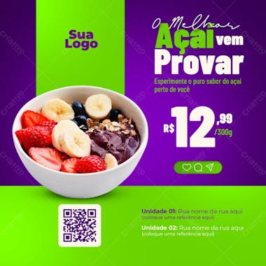 O melhor açaí social media