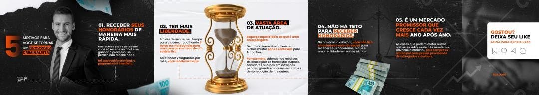 Apresentação Profissão Advogado Criminalista PSD Editável
