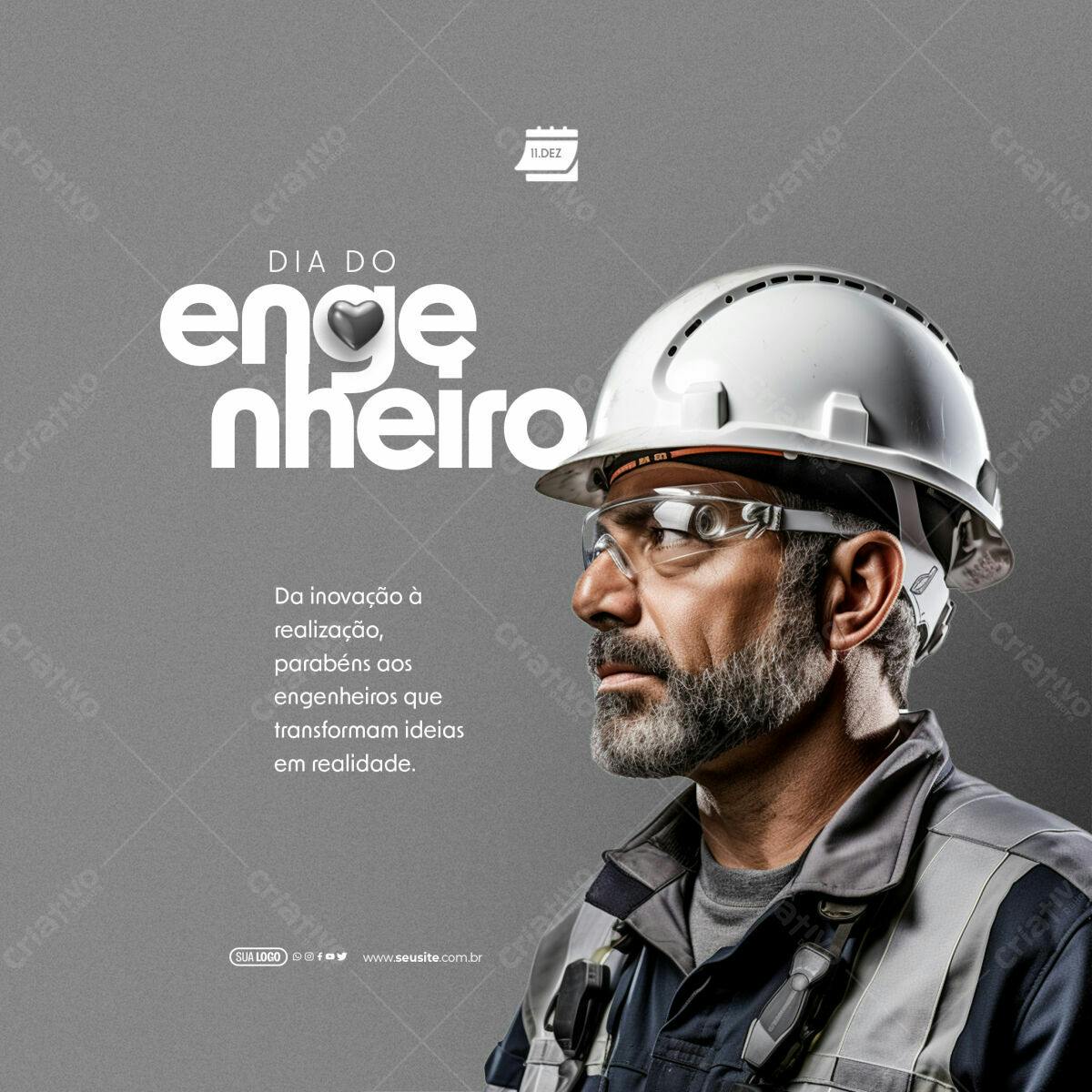 Postagem Dia do Engenheiro PSD Editável