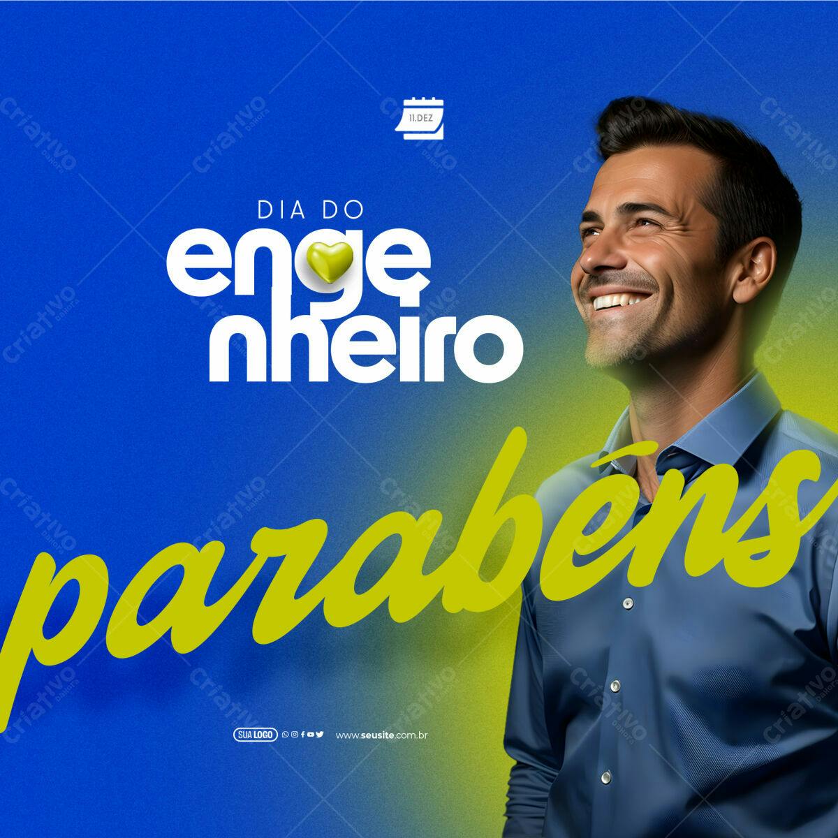 Postagem Dia do Engenheiro PSD Editável