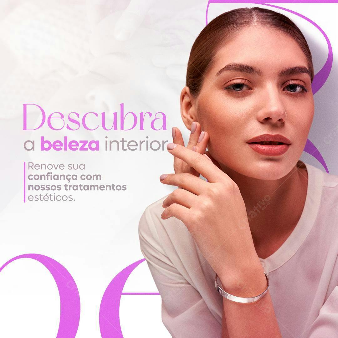 Post para Redes Sociais Beleza Interior PSD Editável