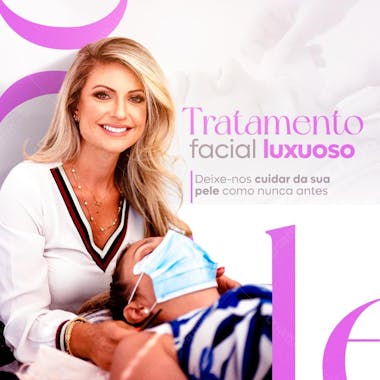 Tratamento facial luxuoso estética