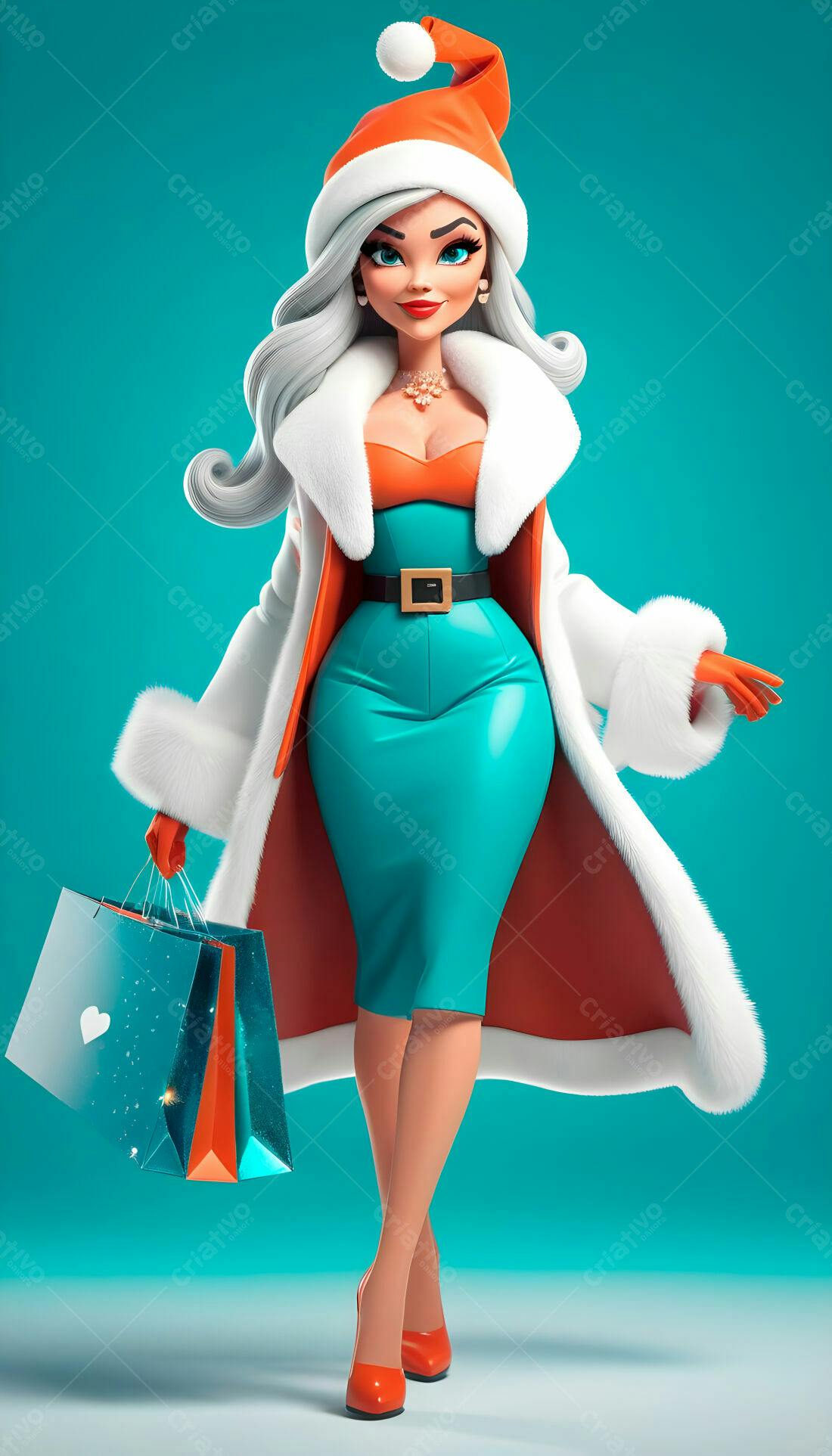 Mulher estilo pin-up Natal compras