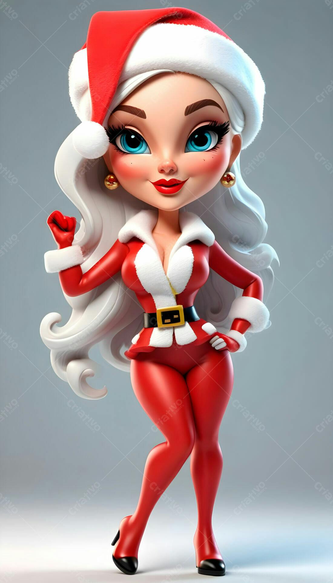 Papai Noel sensual desenho animado Natal
