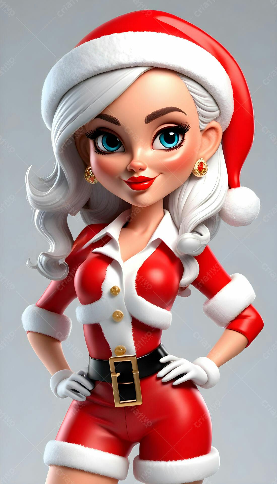 Papai Noel sensual desenho animado Natal