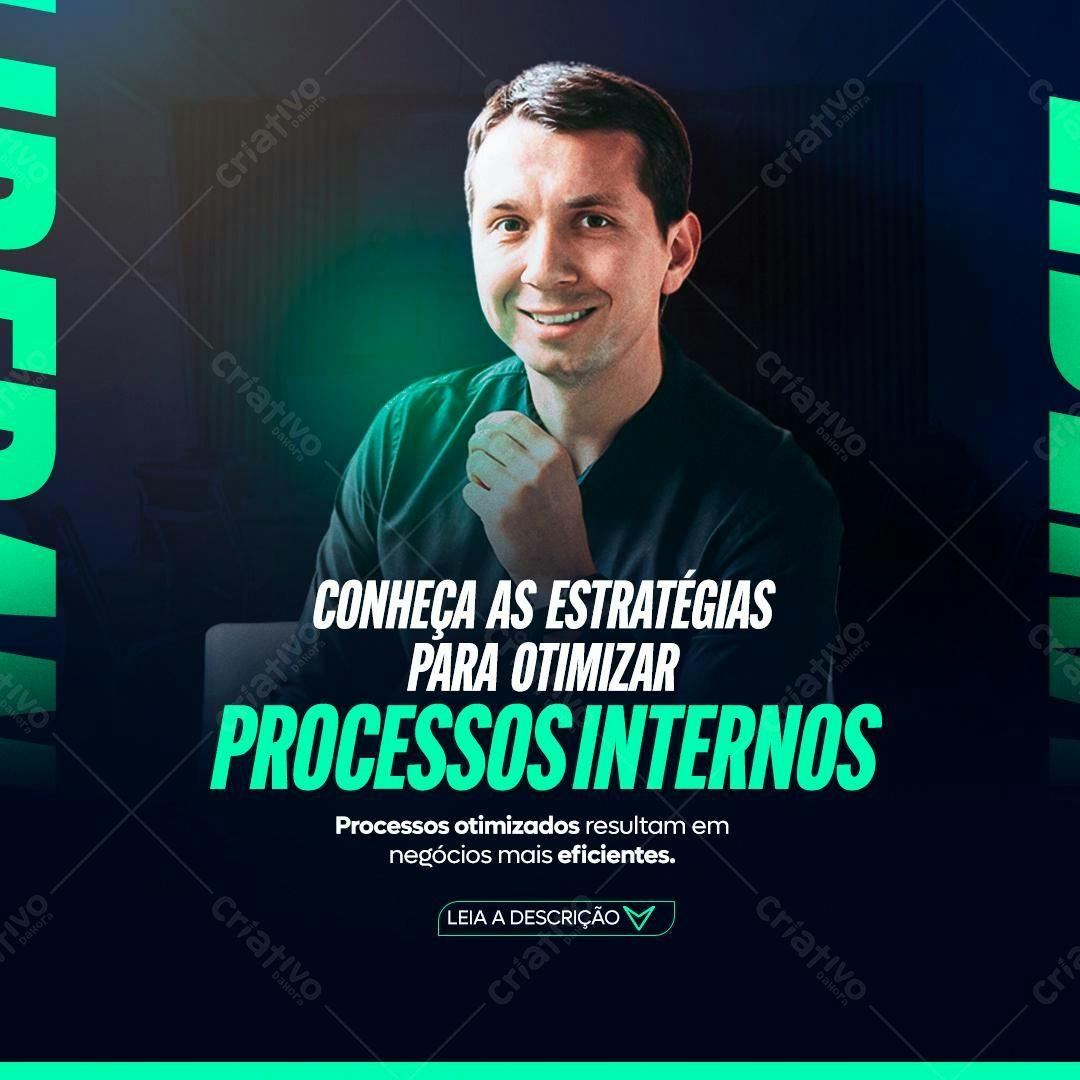 Post para Redes Sociais - Otimização de Processos Internos PSD Editável