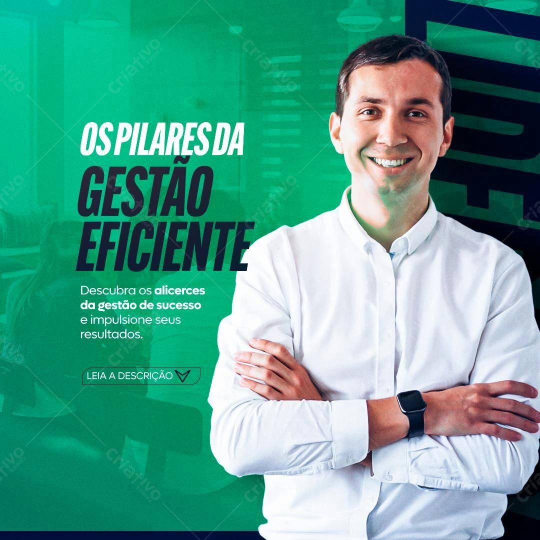 Postagem Instagram Gestão Eficiente PSD Editável