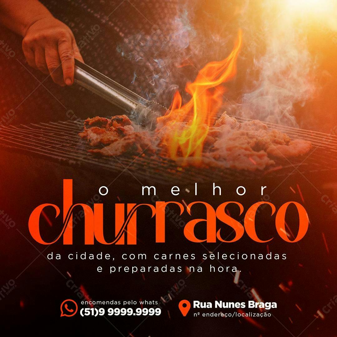 Post para Churrasco PSD Editável