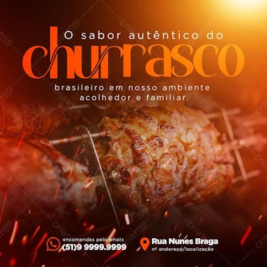 Churrasco autêntico churrascaria