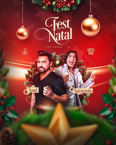 Flyer Evento Fest Natal - Nathanzinho E Xand Avião