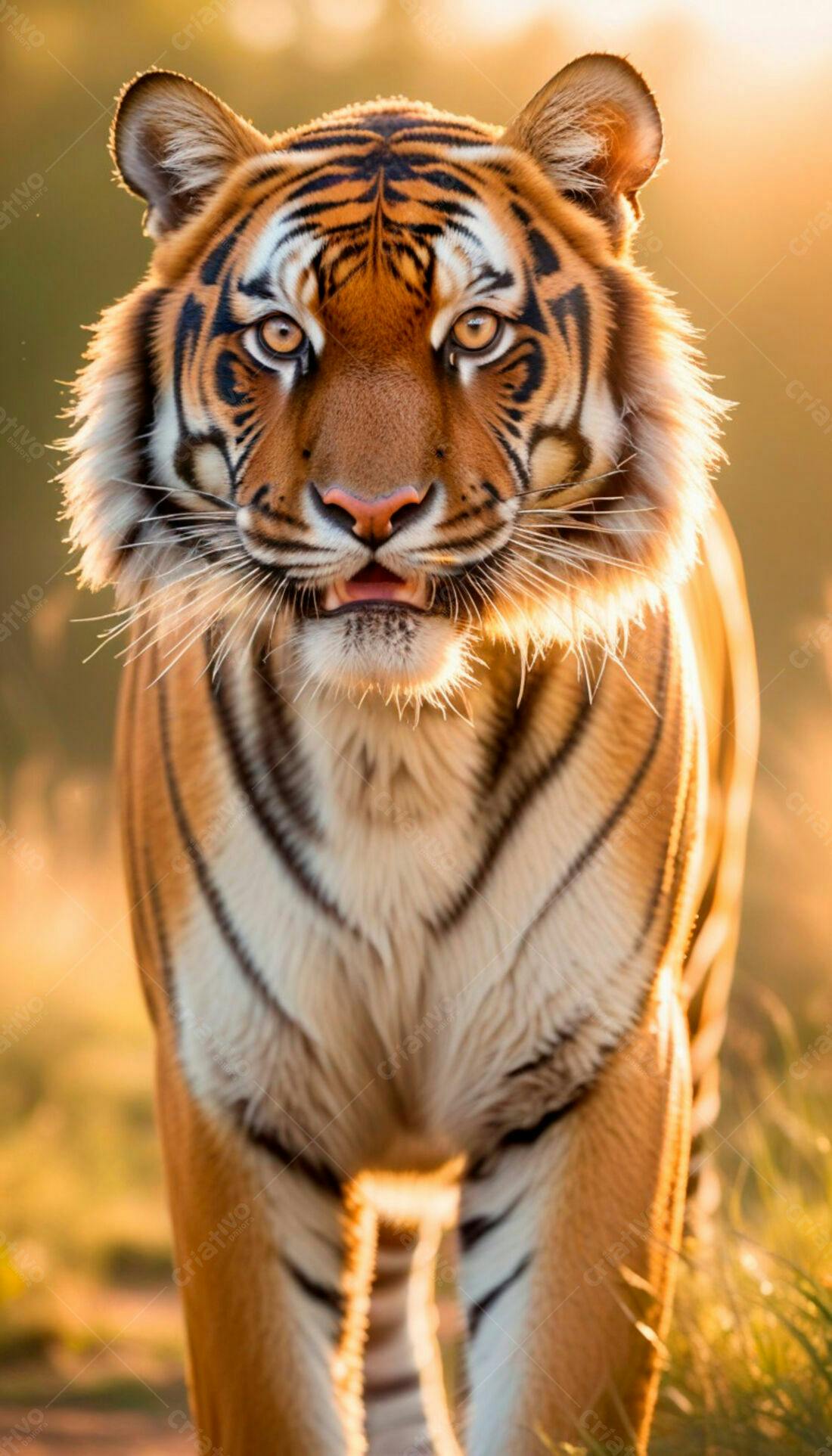 Tigre de Bengala ao Amanhecer