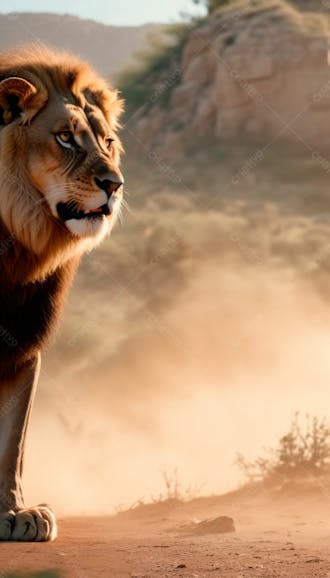 Imagem de um grandioso leão gigante 2