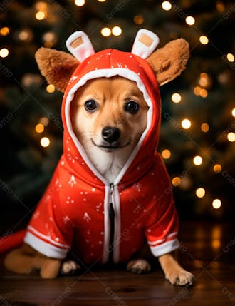 Imagem de cachorro com roupas de natal 3