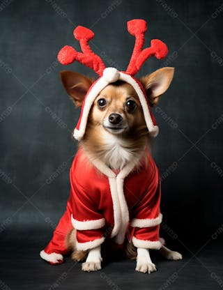 Imagem de cachorro com roupas de natal 7