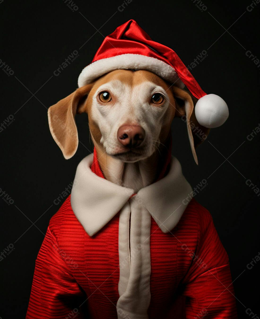 Cachorro Papai Noel Natal