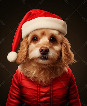 Imagem de cachorro com roupas de natal 28