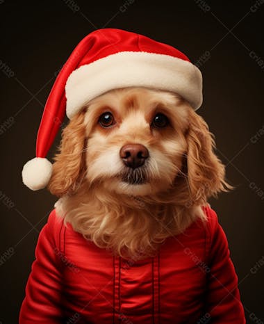 Imagem de cachorro com roupas de natal 28