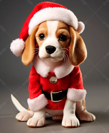 Imagem de cachorro com roupas de natal 36